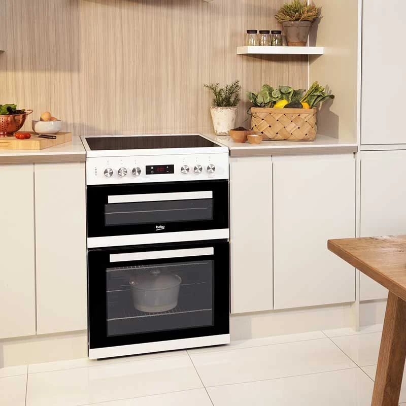 Beko KDC653W 60cm Electric Double Oven Ceramic Cooker - White 3 Beko KDC653W 60cm Electric Double Oven Ceramic Cooker - White