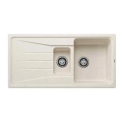Blanco SONA 6 S Silgranit 1.5 Bowl Inset Reversible Kitchen Sink - Soft White - 527154