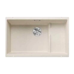 Blanco SUBLINE 700-U Level Silgranit 1 Bowl Undermount Kitchen Sink With Manual InFino Waste - Soft White - 527172