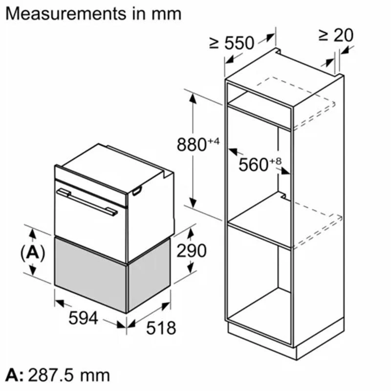 Bosch BID7101B1B Series 8 Built-In Warming Drawer - 600 X 290mm - Black 8 Bosch BID7101B1B Series 8 Built-In Warming Drawer - 600 X 290mm - Black - Image 6