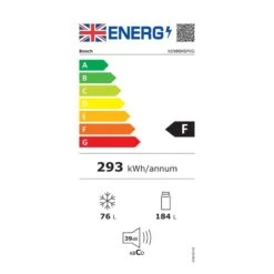 Bosch Series 2 KIN86NSF0G Built-In Fridge Freezer With Bottom Freezer & Sliding Hinge - White -Home Kitchen b o bosch kin86nsf0g 4