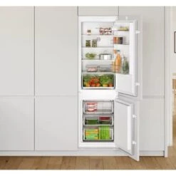 Bosch Series 2 KIN86NSF0G Built-In Fridge Freezer With Bottom Freezer & Sliding Hinge - White -Home Kitchen b o bosch kin86nsf0g 5