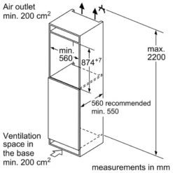 Bosch KIR21VFE0G Series 4 Built-In Fridge With Flat Hinge - White -Home Kitchen b o bosch kir21vfe0g series 4 buit in fridge air outlet