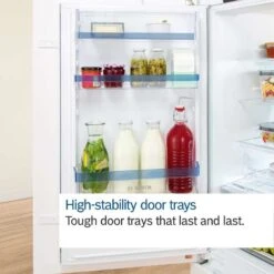 Bosch KIR21VFE0G Series 4 Built-In Fridge With Flat Hinge - White -Home Kitchen b o bosch kir21vfe0g series 4 buit in fridge door trays