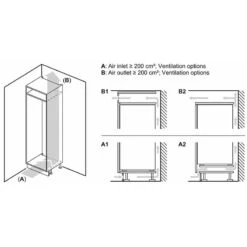Bosch KIR21VFE0G Series 4 Built-In Fridge With Flat Hinge - White -Home Kitchen b o bosch kir21vfe0g series 4 buit in fridge ventilation options