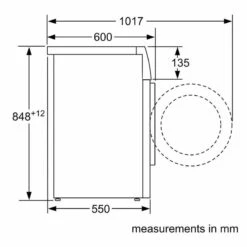 Bosch Series 4 WAN28081GB Free-Standing 7kg 1400rpm Washing Machine - White -Home Kitchen b o bosch wan28081gb dims 2