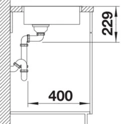 Blanco ANDANO 180-IF 1 Bowl Stainless Steel Kitchen Sink With Manual InFino Drain System - Satin Polish - 522951 8 Blanco ANDANO 180-IF 1 Bowl Stainless Steel Kitchen Sink With Manual InFino Drain System - Satin Polish - 522951 -Home Kitchen blanco andano 522951 dimensions 1 1