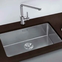 Blanco ANDANO 700-U 1 Bowl Undermount Stainless Steel Kitchen Sink With Manual InFino Drain System - Satin Polish - 522971