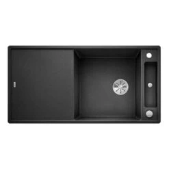 Blanco AXIA III XL 6 S 1 Bowl Inset Silgranit Reversible Kitchen Sink With Remote Control InFino Drain System - Anthracite - 523510