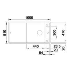 Blanco AXIA III XL 6 S 1 Bowl Inset Silgranit Reversible Kitchen Sink With Remote Control InFino Drain System - Anthracite - 523510 -Home Kitchen blanco axia 523510 dimensions