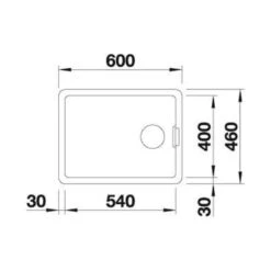 Blanco Belfast 1 Bowl Reversible Ceramic Kitchen Sink - Crystal White - 518497 7 Blanco Belfast 1 Bowl Reversible Ceramic Kitchen Sink - Crystal White - 518497 -Home Kitchen blanco belfast 518497 dimensions