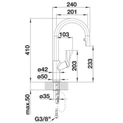 Blanco CARENA-S Vario Pull-Out Spout Galvanic Chrome Kitchen Tap - Chrome - BM3118CH -Home Kitchen blanco carena 521356 dimensions