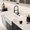 Blanco PANOR 60 1 Bowl Inset Ceramic Kitchen Sink - Chrystal White - 514486 -Home Kitchen blanco panor 514486 2