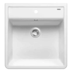 Blanco PANOR 60 1 Bowl Inset Ceramic Kitchen Sink - Chrystal White - 514486 -Home Kitchen blanco panor 514486