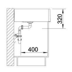 Blanco PANOR 60 1 Bowl Inset Ceramic Kitchen Sink - Chrystal White - 514486 -Home Kitchen blanco panor 514486 dimensions 1