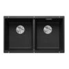 Blanco SUBLINE 350/350-U 2 Bowl Undermount Silgranit Kitchen Sink With Manual InFino Waste - Anthracite - 523574 -Home Kitchen blanco subline 523574