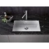 Blanco ZEROX 700-U DURINOX 1 Bowl Undermount Stainless Steel Kitchen Sink With Manual InFino Waste - Durinox - 521560 -Home Kitchen blanco 521560 lifestyle