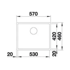 Blanco CLARON XL 60-U SteamerPlus 1 Bowl Undermount Stainless Steel Kitchen SInk With Manual InFino Waste - Satin Polish - 521596 10 Blanco CLARON XL 60-U SteamerPlus 1 Bowl Undermount Stainless Steel Kitchen SInk With Manual InFino Waste - Satin Polish - 521596 -Home Kitchen blanco 521596 2