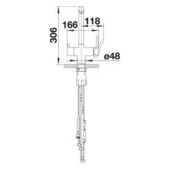 Blanco FONTAS-S II Filter Kitchen Mixer Tap With Pull-Out Hose - HP Chrome - 525198 -Home Kitchen blanco 525198 dimensions