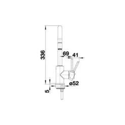 Blanco MIDA-S Silgranit Look Kitchen Mixer Tap With Pull-Out Spray - Soft White - 526968 -Home Kitchen blanco 526968 dimensions