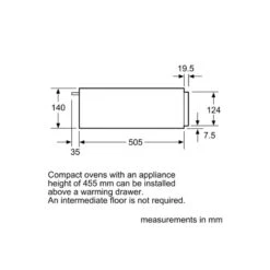 Bosch Series 6 BIC510NB0 14cm Warming Drawer - Black -Home Kitchen bosch bic510nb0 4