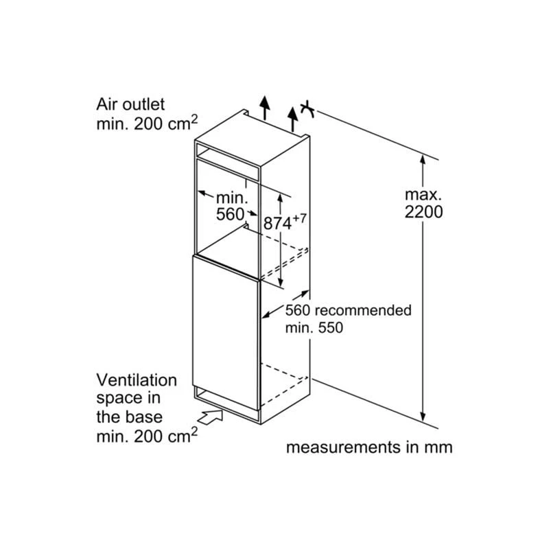 Bosch Series 6 GIV21AFE0 Built-In Low Frost Freezer - White 9 Bosch Series 6 GIV21AFE0 Built-In Low Frost Freezer - White - Image 7