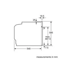 Bosch HBS534BB0B Series 4 Built-In Single Electric Oven - Black -Home Kitchen bosch hbs534bb0b 6