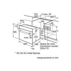 Bosch Series 2 Built-In Single Electric Oven - Brushed Steel - HHF113BR0B -Home Kitchen bosch hhf113br0b 5