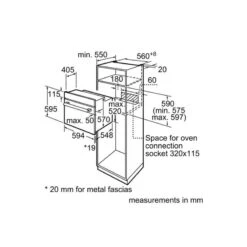 Bosch Series 2 Built-In Single Electric Oven - Brushed Steel - HHF113BR0B -Home Kitchen bosch hhf113br0b 6