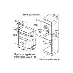 Bosch Series 6 MBA5575S0B Built-In Double Electric Oven - Stainless Steel -Home Kitchen bosch mba5575s0b 6