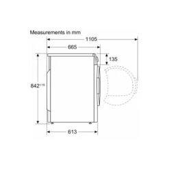 Bosch Series 4 WTH85222GB Free-Standing 8kg Condenser Tumble Dryer - White -Home Kitchen bosch wth85222gb 9