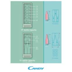 Candy DiVino CCVB 30 UK/1 30cm Wine Cooler - Stainless Steel -Home Kitchen c a candy divino ccvb 30 uk 1 30cm wine cooler dimensions