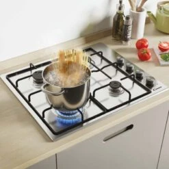 Candy Moderna CHW6LPX 60cm Gas Hob - Stainless Steel -Home Kitchen c a candy moderna chw6lpx 60cm gas hob lifestyle2