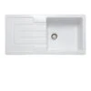 Rangemaster Austell 1 Bowl Fire Clay Ceramic Kitchen Sink - White - CAU10101WH/