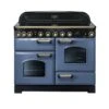Rangemaster Classic Deluxe 110 Induction Stone Blue/Brass - GB/IE - CDL110EISB/B -Home Kitchen c d cdl110eisbb