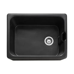 Rangemaster Farmhouse Belfast 1 Bowl Fire Clay Ceramic Kitchen Sink - Anthracite - CFBL595AN/