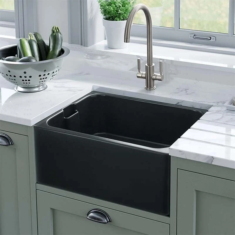 Rangemaster Farmhouse Belfast 1 Bowl Fire Clay Ceramic Kitchen Sink - Anthracite - CFBL595AN/ 5 Rangemaster Farmhouse Belfast 1 Bowl Fire Clay Ceramic Kitchen Sink - Anthracite - CFBL595AN/ - Image 3