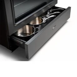 Rangemaster Classic FX 90 Dual Fuel Range Cooker - Stone Blue & Brass - CLAS90FXDFFSB/B -Home Kitchen c l clas90fxdffsbb 5