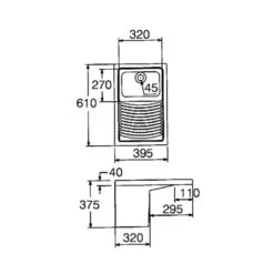 Thomas Denby Small Ceramic Laundry Sink - White - CLS -Home Kitchen c l cls 3