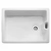 Rangemaster Farmhouse Belfast 1 Bowl Fire Clay Ceramic Kitchen Sink - White - CFBL595WH/ -Home Kitchen cfbl595wh