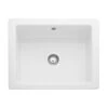 Rangemaster Hartland 1 Bowl Fire Clay Ceramic Kitchen Sink - White - CHA622WH/