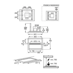 AEG DCE5960HM 90cm Ceiling Hood - White -Home Kitchen d c dce5960hm 4