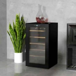 HOMCOM 24 Bottles Wine Cooler With Touch Screen Control - Black - 800-150V70 -Home Kitchen dh7bc418a831ce8b5.jpg