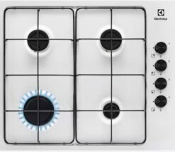 Electrolux KGS6404W 60cm GAS HOB - White -Home Kitchen e l electrolux kgs6404w front