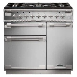 Rangemaster Elise 90cm Dual Fuel Range Cooker - Stainless Steel - ELS90DFFSS/