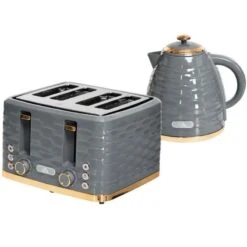 HOMCOM 1600W 1.7 Litre Rapid Boil Kettle & Toaster Set - Grey - 800-162V70GY -Home Kitchen eh1daa188f7811e9c.jpg