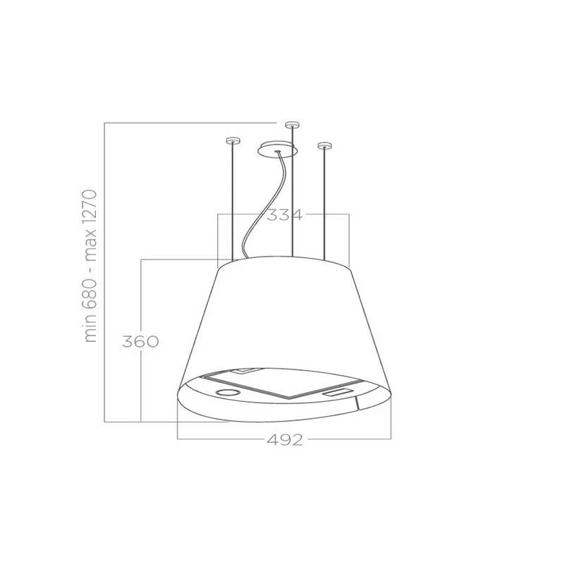 Elica PRF0147730A Juno Urban 50cm Island Cooker Hood - Zinc 5 Elica PRF0147730A Juno Urban 50cm Island Cooker Hood - Zinc - Image 3