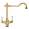 Franke Cotswold Two Lever Tap - Brass - 115.0689.617 -Home Kitchen f r franke cotswold 1150689617