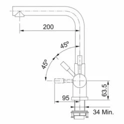 Franke Minerva Mondial 4-in-1 Electronic Kitchen Tap - Copper - 119.0625.348 10 Franke Minerva Mondial 4-in-1 Electronic Kitchen Tap - Copper - 119.0625.348 -Home Kitchen franke minerva 1190625348 dimensions