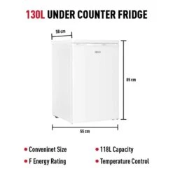 Haden HR128W 55cm Under Counter Larder Fridge - White - HR128W -Home Kitchen h a haden hr128w 2
